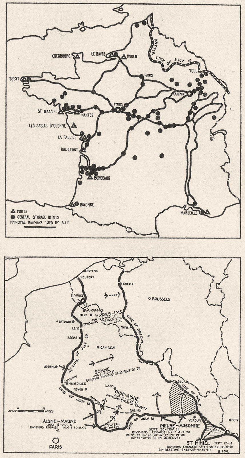 USA. United States in World War 1, sketch map 1942 old vintage plan chart
